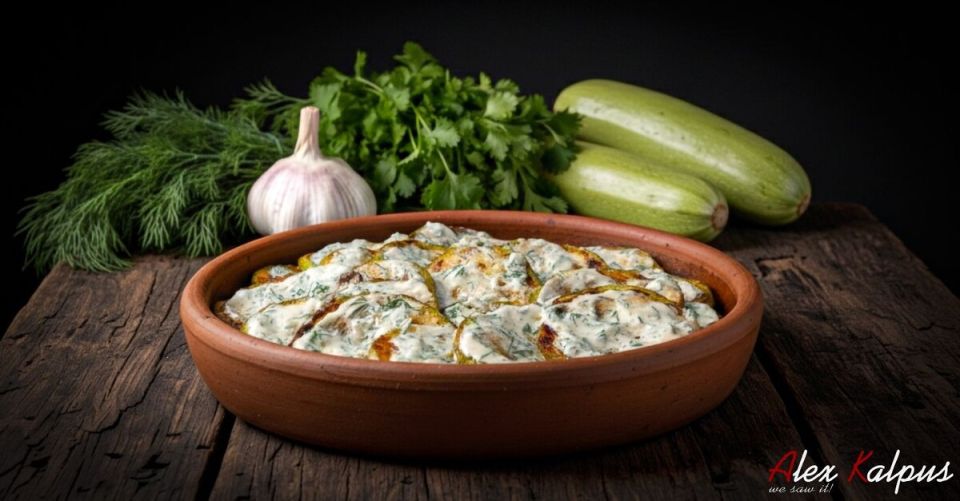 Летнее наслаждение грузинской кухни: Жареные кабачки с мацони