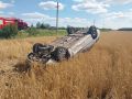 В Россошанском районе госавтоинспекторы устанавливают обстоятельства опрокидывания автомобиля
