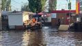 Обстановка около Юго-западного рынка после дождя
