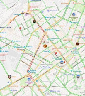 Из-за неработающих светофоров в центре Воронежа затруднено движение транспорта