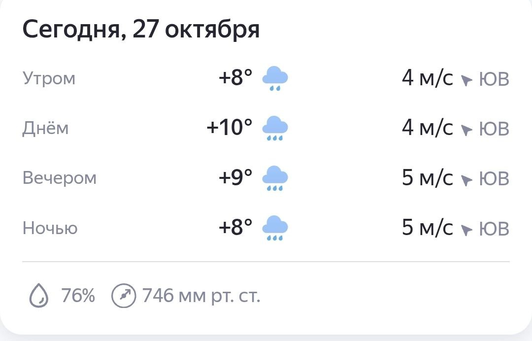 Другой погоды у нас для вас нет в этот понедельник