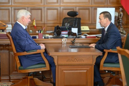 28 октября состоялась рабочая встреча Губернатора Александра Гусева и председателя Воронежской областной Думы Юрия Матузова