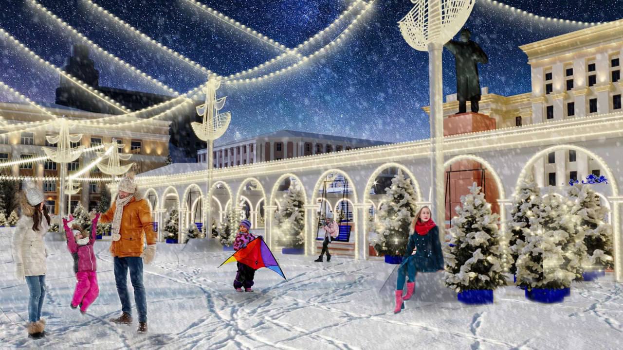 Как будет выглядеть новогодняя площадь Ленина в Воронеже Как будет выглядеть новогодняя площадь Ленина в Воронеже