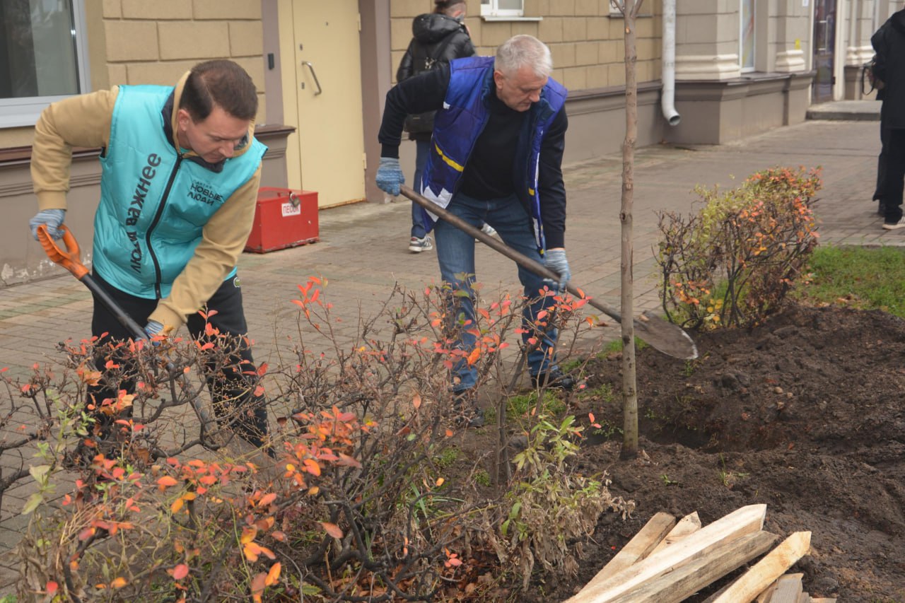 Депутаты Воронежской гордумы высадили клены в преддверии Дня народного единства Депутаты Воронежской гордумы высадили клены в преддверии Дня народного единства