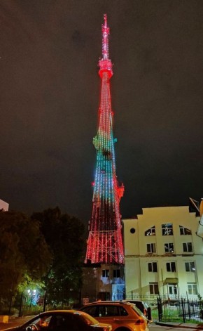 Воронежская телебашня засияет праздничной иллюминацией в выходные