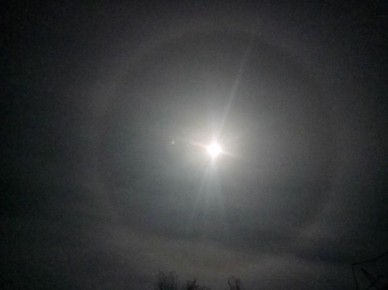 Лунное гало видели минувшей ночью в Рамонском районе