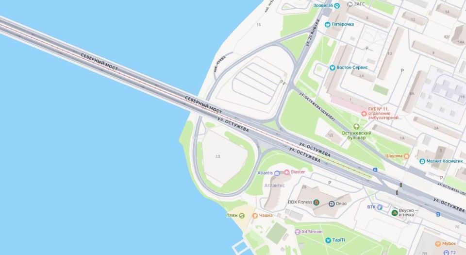 В Воронеже с 13 ноября запретят движение по одному из съездов с Северного моста