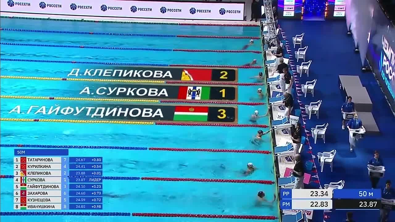 Воронежская пловчиха Дарья Клепикова завоевала серебряную медаль на чемпионате России по плаванию