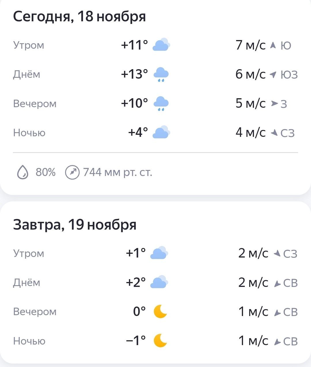 Нормальный такой перепад нас ждет в ближайшие два дня