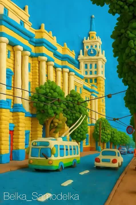 Из вязаного в пластилиновый: горожанка с помощью нейросети создала пластилиновый Воронеж