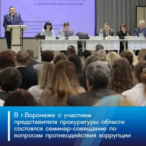 В преддверии Международного дня борьбы с коррупцией, который ежегодно отмечается 9 декабря, в Воронежском юридическом техникуме состоялся семинар-совещание по вопросам реализации антикоррупционного законодательства