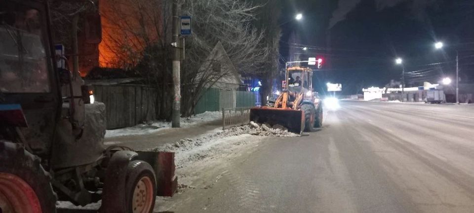 #уборка_Воронежа ночью с 14 на 15 января