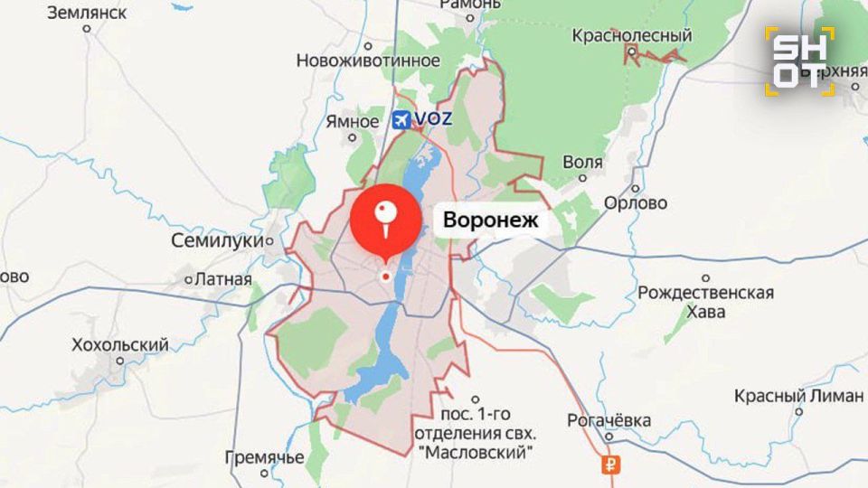 Не менее пяти взрывов было слышно в пригороде Воронежа
