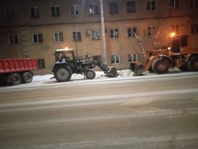 #уборка_Воронежа ночью с 24 на 25 января