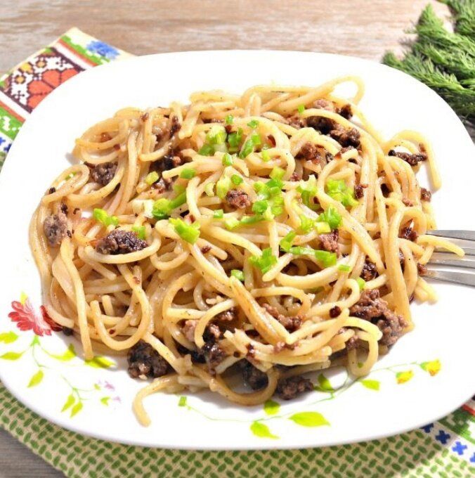 Спагетти по флотски — простое решение для семейного ужина