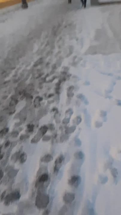 Воронежцы искренне удивлены, что в 8 часов утра тротуар напротив областного правительства еще выглядел так