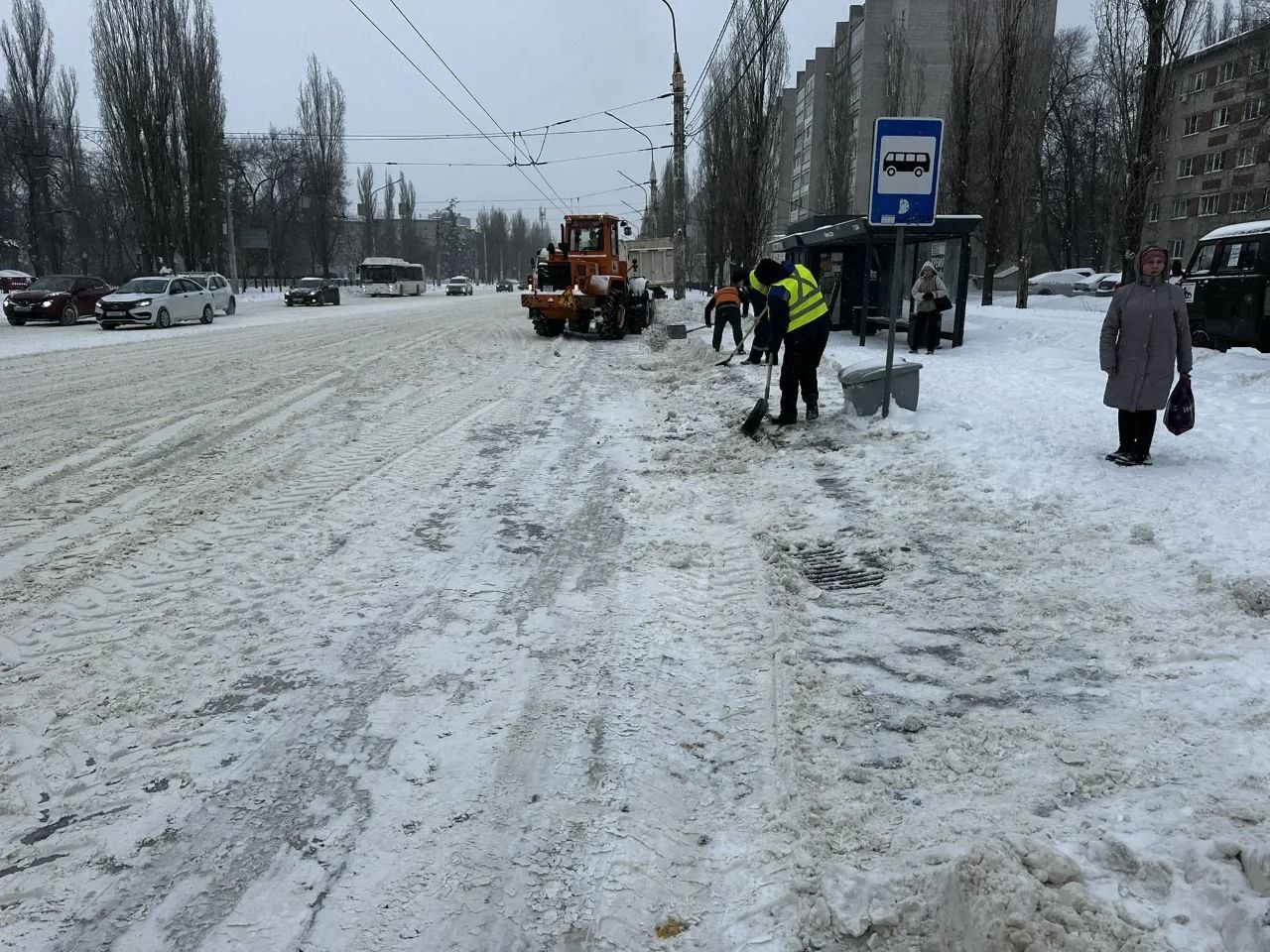 #уборка_Воронежа. Работы по уборке от снега идут на всей территории города #уборка_Воронежа. Работы по уборке от снега идут на всей территории города