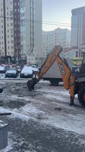 Берём пример с домов на Антонов-Овсеенко, здесь трактором разбивали колеи в гололед, чего не было практически нигде, дворники чистят дорожки