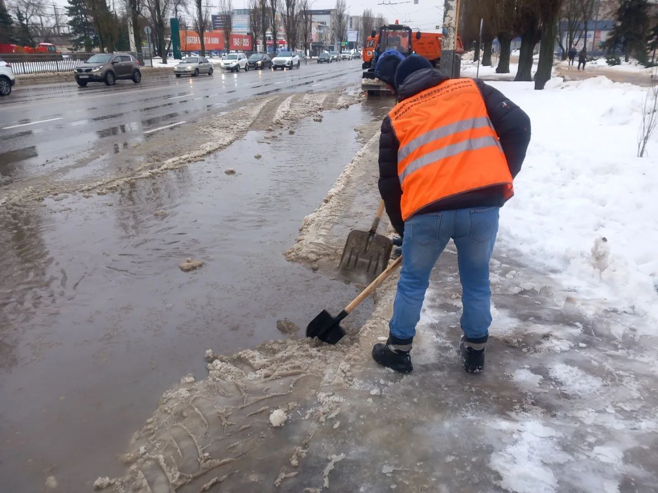 #уборка_Воронежа днём 14 февраля #уборка_Воронежа днём 14 февраля