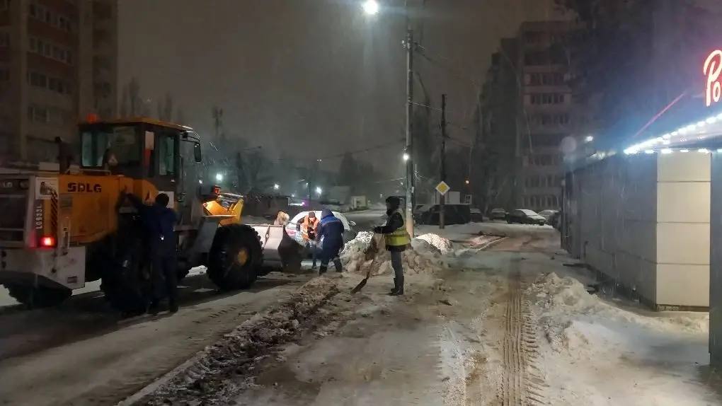#уборка_Воронежа в ночь с 15 на 16 февраля #уборка_Воронежа в ночь с 15 на 16 февраля