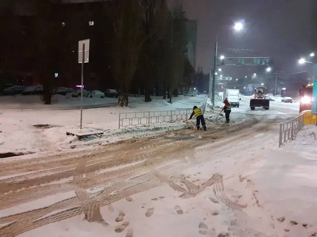 #уборка_Воронежа в ночь с 15 на 16 февраля #уборка_Воронежа в ночь с 15 на 16 февраля