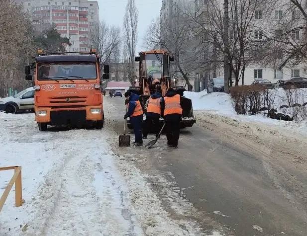 #уборка_Воронежа днем 24 февраля