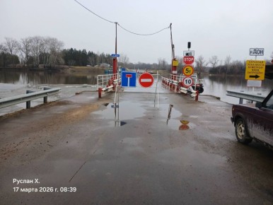 Понтонный мост, который связывает Россошанский и Верхнемамонский районы, из-за ледохода на реке Дон закрыт с 17 марта