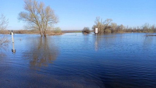 В Россошанском районе низководный мост на въезде в село Новая Калитва повторно ушел под воду