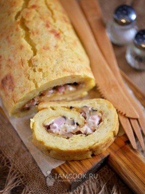 Идеальный картофельный рулет: сочная начинка и хрустящая корочка