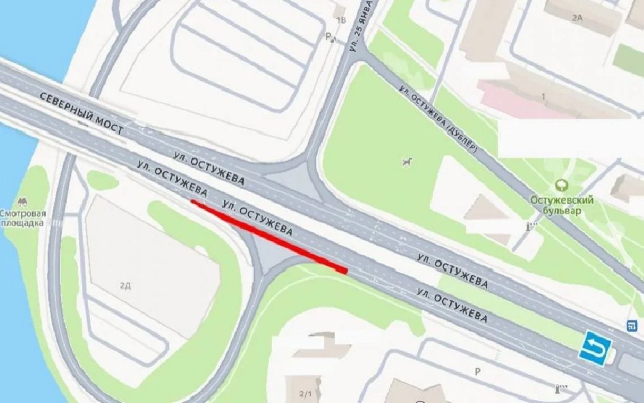 Съезд с Северного моста на неделю закроют в Воронеже в связи с продолжение реконструкции Остужевской развязки