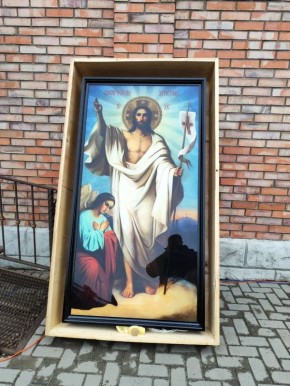 Вот такую прекрасную икону сегодня передали в дар храму в честь Усекновения главы святого пророка Иоанна Предтечи