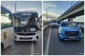 Столкновение двух автобусов показали на фото в Воронеже
