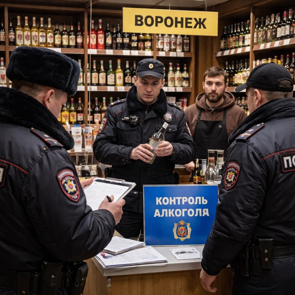 Силовики провели рейд по подозрительному алкоголю в Воронеже