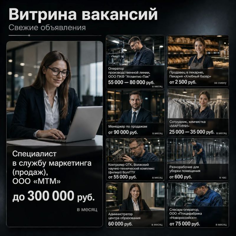 Найди вакансию за пару кликов: