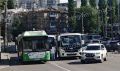 Три автобуса столкнулись в центре Воронежа