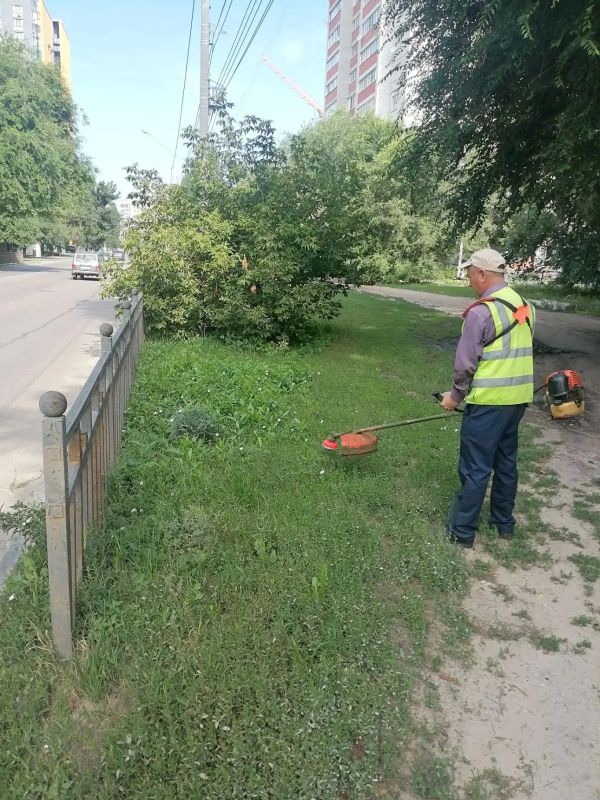 Каждый день районные комбинаты благоустройства продолжают уборку города Каждый день районные комбинаты благоустройства продолжают уборку города