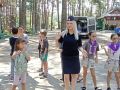 В Богучарском районе полицейские и общественники провели «Зарядку со стражем порядка» для воспитанников детского лагеря