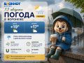 Погода 13 августа:. Днем +19, а вечером +17