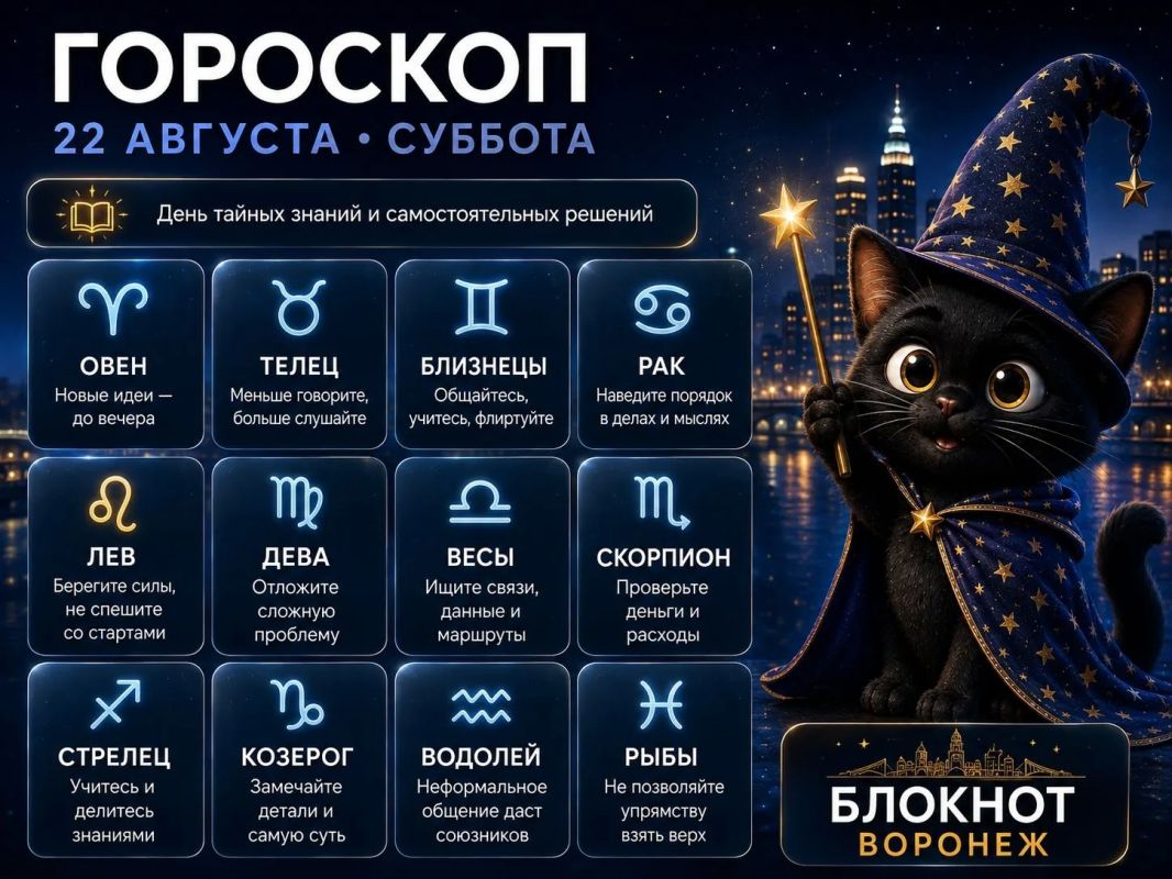 А вот вам и советы от звездной кошечки на завтра