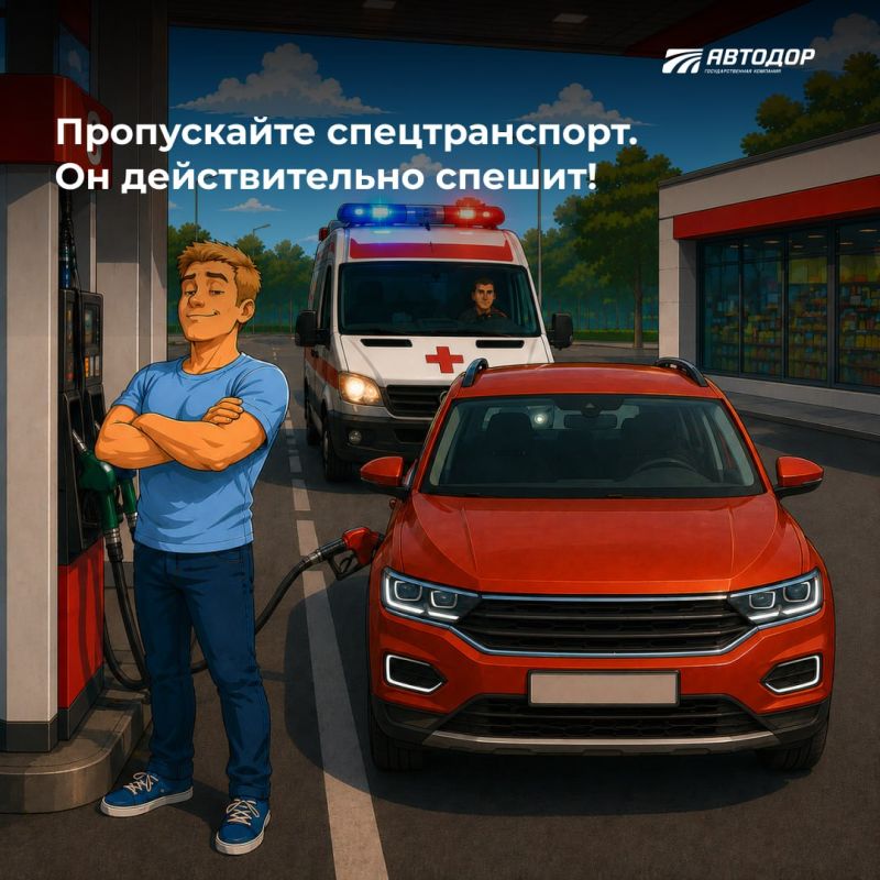 На дороге вы не одни.. Поэтому соблюдайте ПДД и уважайте других водителей. Это правило распространяется на места отдыха и заправки на трассах На дороге вы не одни.. Поэтому соблюдайте ПДД и уважайте других водителей. Это правило распространяется на места отдыха и заправки на трассах