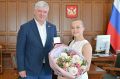 Губернатор Александр Гусев поздравил гимнастку Ангелину Мельникову с победами
