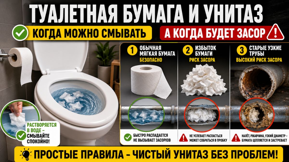 Разбираемся, стоит ли смывать туалетную бумагу в унитаз