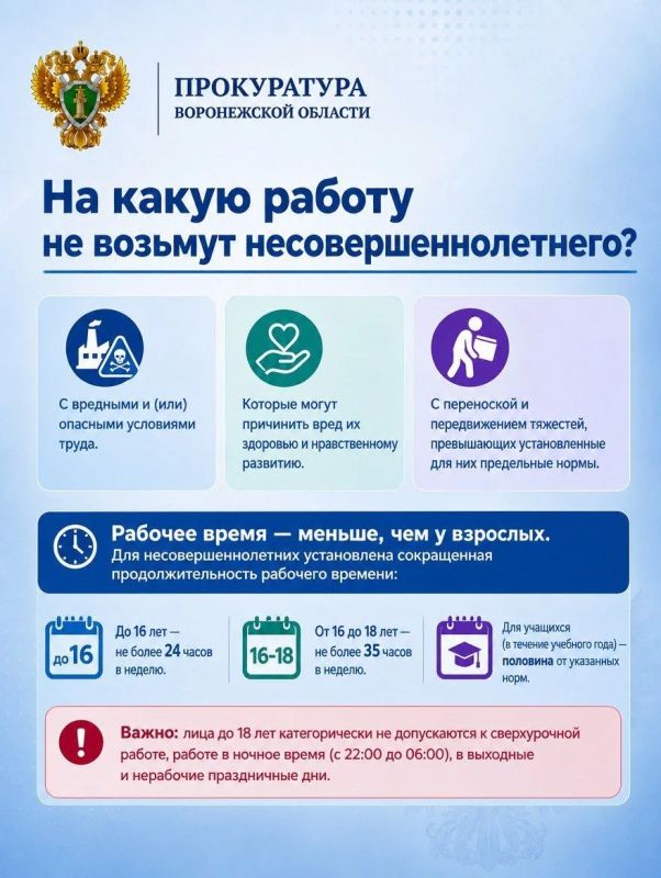 Основные требования к трудоустройству несовершеннолетних закреплены в статье 63 Трудового кодекса Российской Федерации Основные требования к трудоустройству несовершеннолетних закреплены в статье 63 Трудового кодекса Российской Федерации