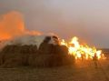 Огонь уничтожил 225 тонн соломы на окраине воронежского села
