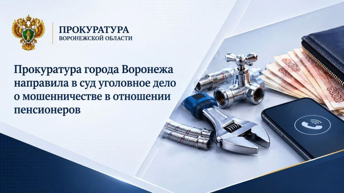Прокуратура города Воронежа направила в суд уголовное дело о мошенничестве в отношении пенсионеров