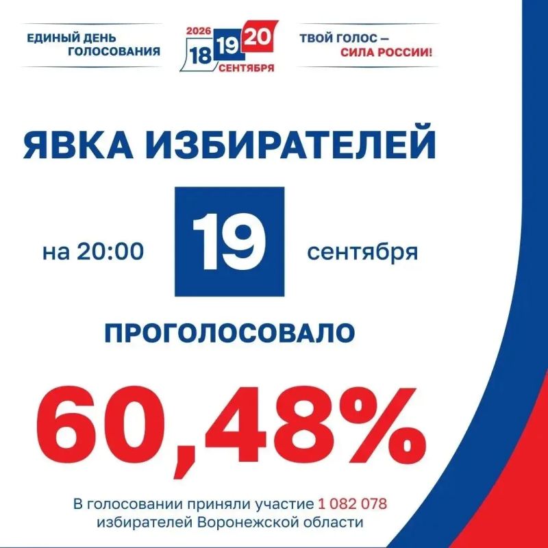Второй день голосования в Воронежской области прошел успешно