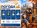 Погода 25 сентября:. Утром облачно с прояснениями +10, ветер 2 м/с