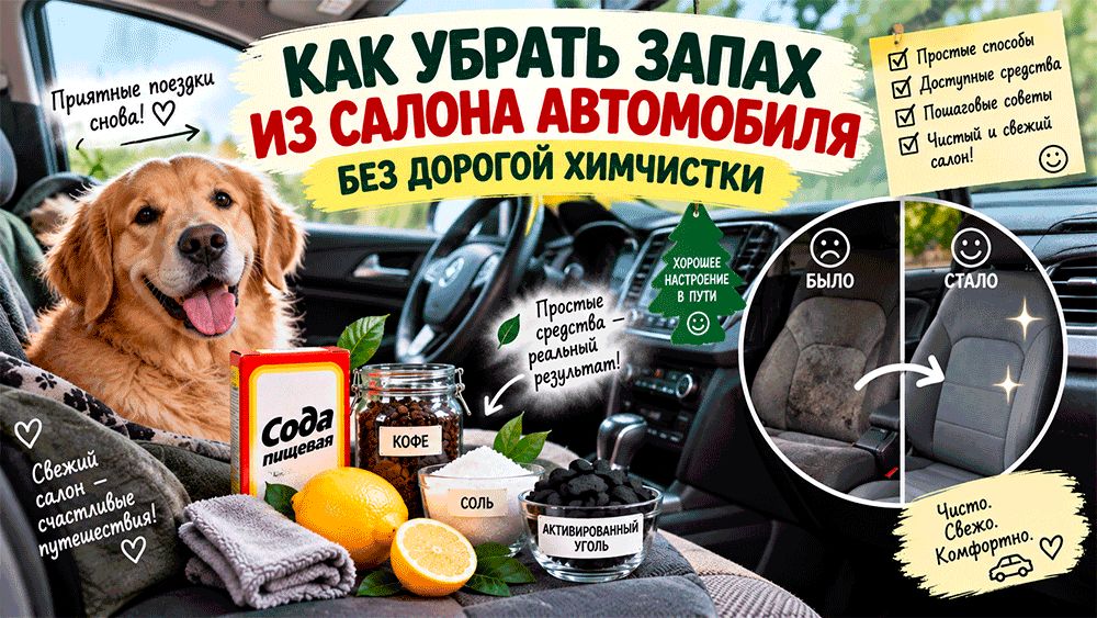 Как освежить автомобильный салон без дорогих затрат