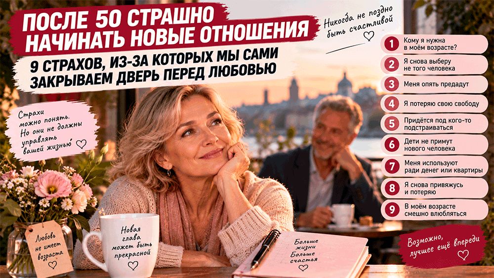 Как открыть сердце для новой любви после 50: 9 самых распространенных страхов
