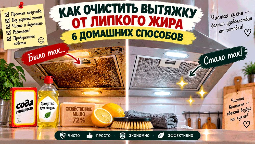 Как эффективно очистить вытяжку от жира: полезные советы